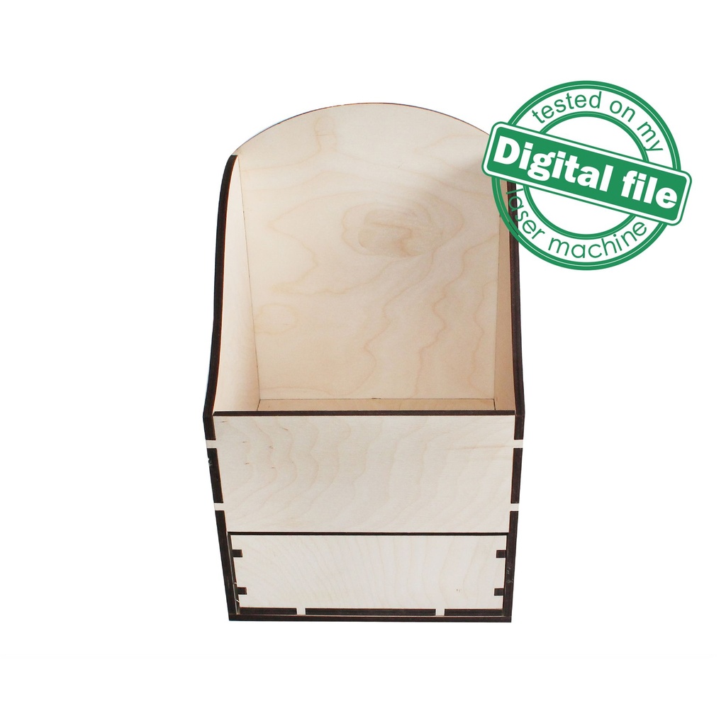 DXF, SVG files for laser Wooden Drawer box Desk Organiser, Home Office, svg Files, Glowforge, Two different material thickness 3.2 / 6.4 mm