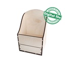 DXF, SVG files for laser Wooden Drawer box Desk Organiser, Home Office, svg Files, Glowforge, Two different material thickness 3.2 / 6.4 mm