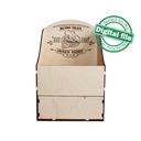 DXF, SVG files for laser Wooden Drawer box Desk Organiser, Home Office, svg Files, Glowforge, Two different material thickness 3.2 / 6.4 mm