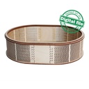 DXF, SVG files for laser Wooden Oval Tray with coasters, flexible plywood, Glowforge ready file, Material thickness 3.2 mm