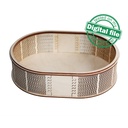 DXF, SVG files for laser Wooden Oval Tray with coasters, flexible plywood, Glowforge ready file, Material thickness 3.2 mm