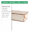 DXF files for laser Wooden box, Bill Box, Check presenter, svg Files, Glowforge, Cricut, Silhouette, Plywood or MDF 3.2 mm
