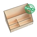 DXF, SVG Files for Laser Desktop Organizer Box, Drawer Storage, Display for Craft Tools, Paper, Magazine, Material 1/8"(3.2mm)