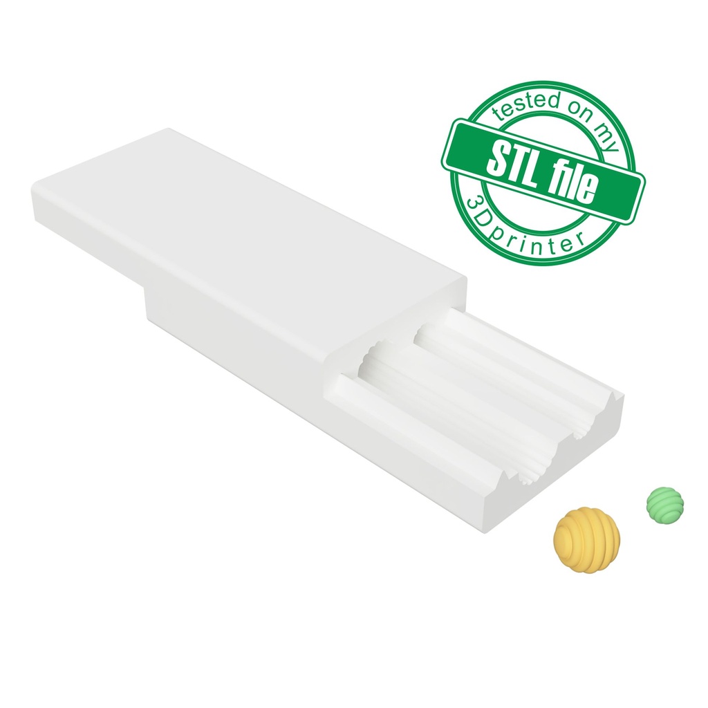 Digital STL File For 3D Printing, Polymer Clay Round Shape Bead Roller
