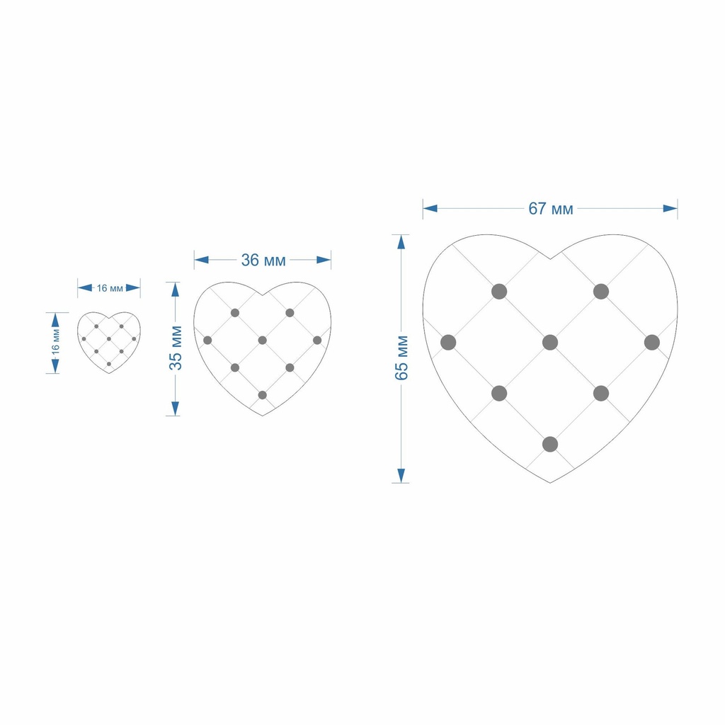 Embossed heart, Love collection, St valentine's, Digital STL File For 3D Printing, Polymer Clay Cutter, Earrings, Cookie, sharp, strong edge