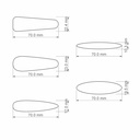 Hair Barrette Cutter set # 3, Digital STL File For 3D Printing, Polymer Clay Shape Cutter, Hair Clips, 5 different designs