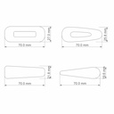 Hair Barrette Cutter set # 4, Digital STL File For 3D Printing, Polymer Clay Shape Cutter, Hair Clips, 4 different designs