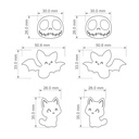 Halloween Super Bundle #2, Digital STL File For 3D Printing, Polymer Clay Cutter, Micro Cutter, Tiny Stud Clay cutter, 6 different designs