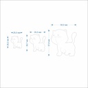 Kitty3, cute pets collection, 3 Sizes, Digital STL File For 3D Printing, Polymer Clay Cutter, Earrings, Cookie