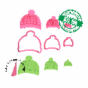 Knitted hat, Beanie, Winter, Christmas, New Year, 3 Sizes, Digital STL File For 3D Printing, Polymer Clay Cutter, Earrings, Cookie
