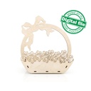 DXF, SVG files for laser Wedding gift basket crate box caddy for wine, champagne, flowers, snacks, gifts mr&mrs, Glowforge ready