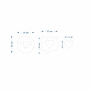 Love Combo # 12, Emoji Smile, Message, Heart, St valentine's, Digital STL File, Polymer Clay Cutter, Earrings, Cookie, sharp, strong edge