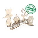 SVG, DXF Laser cut files Halloween tiered tray decor, Mega Bundle Sign Pack, Diy paint kit, Glowforge ready, Material thickness 3.2 mm