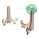 SVG, DXF, PDF Laser cut files Mini Easel Stand for Tiered Tray Decor, Two different design for Glowforge lasers, Material thickness 3.2 mm