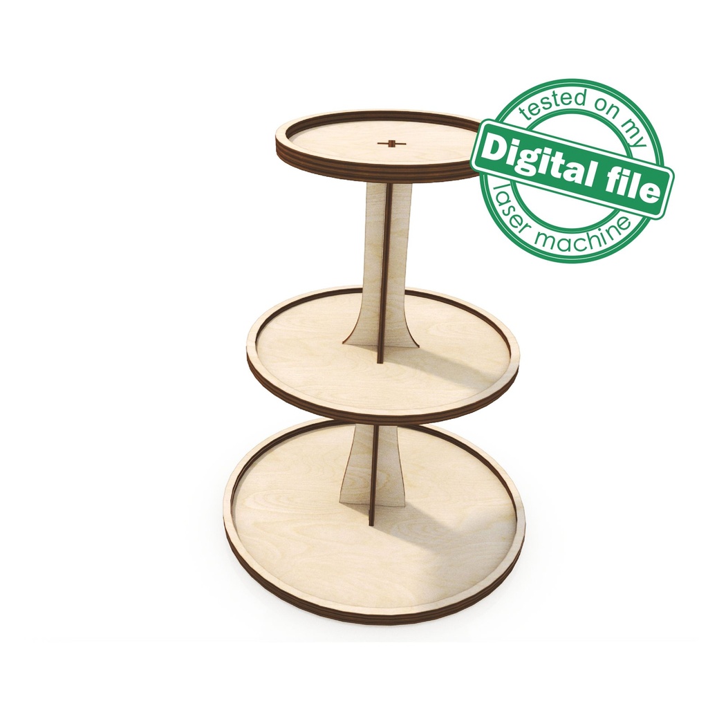 SVG, DXF, PDF Laser cut files Tiered Tray with three Interchangeable plates, Farmhouse Tray for Glowforge lasers, Material thickness 3.2 mm
