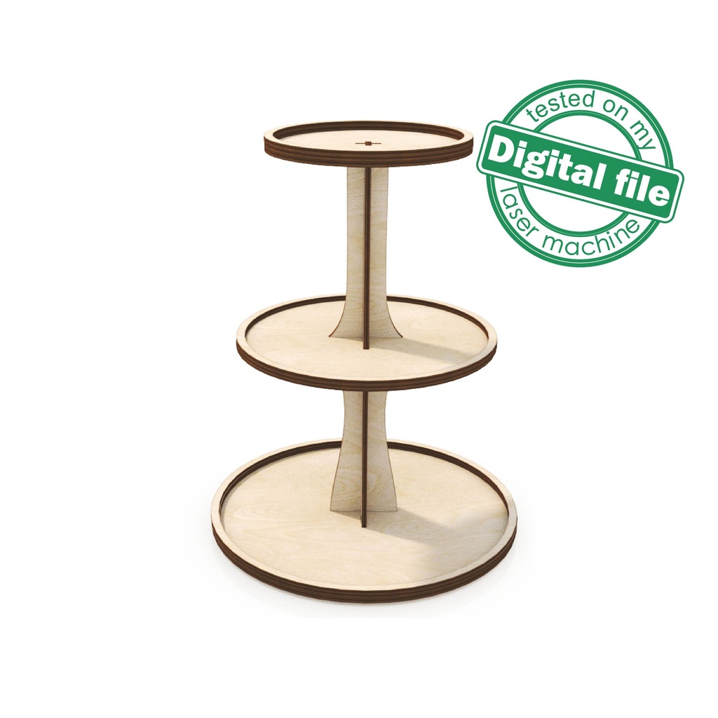 SVG, DXF, PDF Laser cut files Tiered Tray with three Interchangeable plates, Farmhouse Tray for Glowforge lasers, Material thickness 3.2 mm