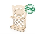 SVG, DXF, PDF Laser cut files Tiered Tray, Farmhouse Rectangular Open top 2-Shelf Tray, Glowforge ready file, Material thickness 3.2 mm