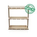 SVG, DXF, PDF Laser cut files Tiered Tray, Farmhouse Rectangular Open top 3-Shelf Tiered Tray, Glowforge ready, Material thickness 3.2 mm