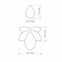 Scallop Flower Combo # 10 with drop, Digital STL File For 3D Printing, Polymer Clay Cutter, Earrings, 2 different designs