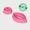 Scallop Flower Combo # 8, Digital STL File For 3D Printing, Polymer Clay Cutter, Flower Earrings, 2 different designs