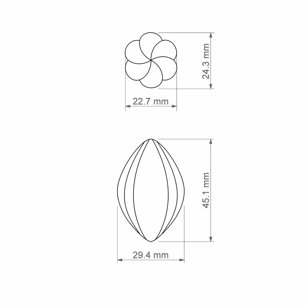 Scallop Flower Combo # 8, Digital STL File For 3D Printing, Polymer Clay Cutter, Flower Earrings, 2 different designs