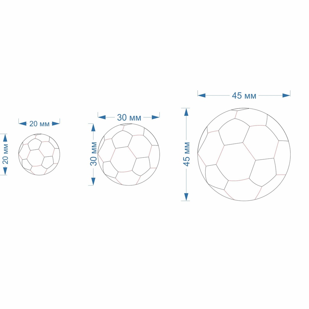 Soccer ball #2, Football mom collection, 3 Sizes, Digital STL File For 3D Printing, Polymer Clay Cutter,Earrings, Cookie, sharp, strong edge