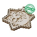 DXF, SVG files for laser Light-Up Multilayer Ornament, Home decor, Glowforge ready, Silhouette,Cricut, Nursery Decor, Little Cat on the moon
