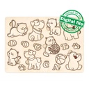 DXF, SVG, PDF files for laser cut Puzzle, Paint your own Cats&Dogs, Ready to paint, Kids craft and activity,Montessori puzzles diy,engraving