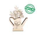 SVG, DXF Laser cut Multilayer Wedding decoration Vase with flowers, Shape,Paint by Line,Glowforge, Mother's day gift,Material 1/8'' (3.2 mm)