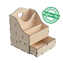 DXF, SVG Files for Laser Desktop Organizer Box, Drawer Storage, Display for Craft Tools, Paper, Magazine, Material 1/8"(3.2mm)