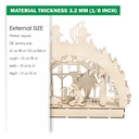 DXF file for laser Large Wooden Decoration Electrically Illuminated Light Arch,Wood Schwibbogen, Centerpiece, Light-up Christmas, SVG, PDF