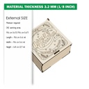DXF, SVG files for laser Vintage Merry Christmas, Retro Christmas gift box, Engraved calligraphy, Glowforge, Material thickness 3.2 mm