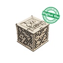 DXF, SVG files for laser Honey gift box Bee Happy, Gift box, souvenir, honey jar, bee honeycomb, engraving, Glowforge, Material 1/8'' (3 mm)