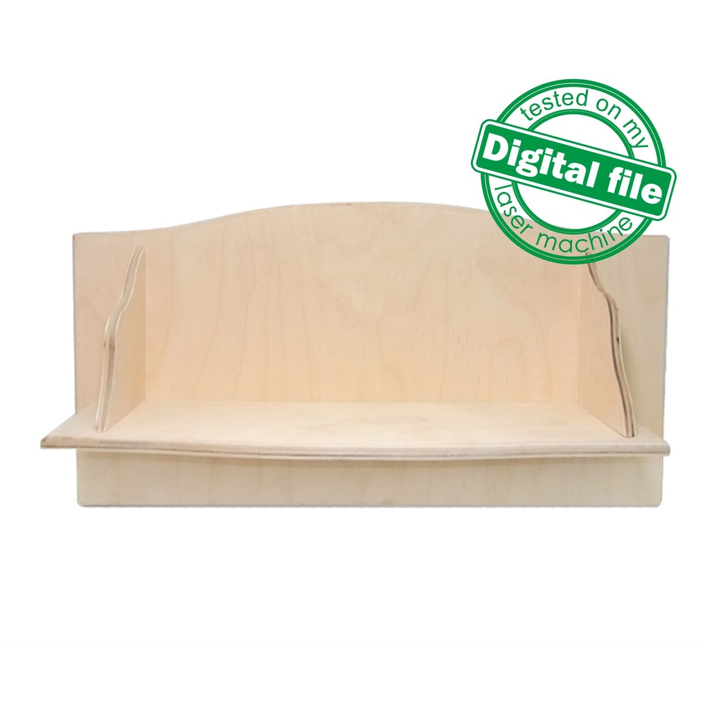 DXF, SVG files for laser Vintage Kitchen Shelf Hotel La Maison, CNC Router, Engraved pattern, Two different material thickness 3.2/6.4 mm