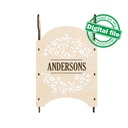 DXF, SVG Files for Laser Christmas Decorative Sleigh, Openwork Wreath, Family Wooden Sign, Candy Bar, Small Laser Working Area, 3mm Material