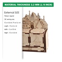 DXF, SVG file for laser Wooden Advent calendar Village, Perpetual calendar, Christmas countdown, Days until Christmas, Plywood or MDF 3.2 mm