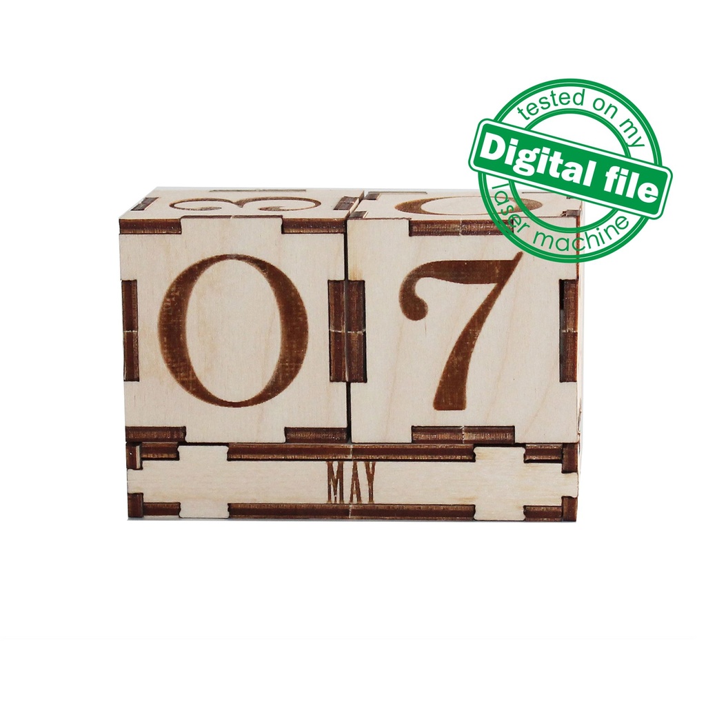 DXF, SVG file for laser Wooden Advent calendar Village, Perpetual calendar, Christmas countdown, Days until Christmas, Plywood or MDF 3.2 mm