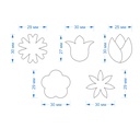Set of big flowers, Digital STL File For 3D Printing, Polymer Clay Cutter, Earrings, Cookie, sharp, strong edge