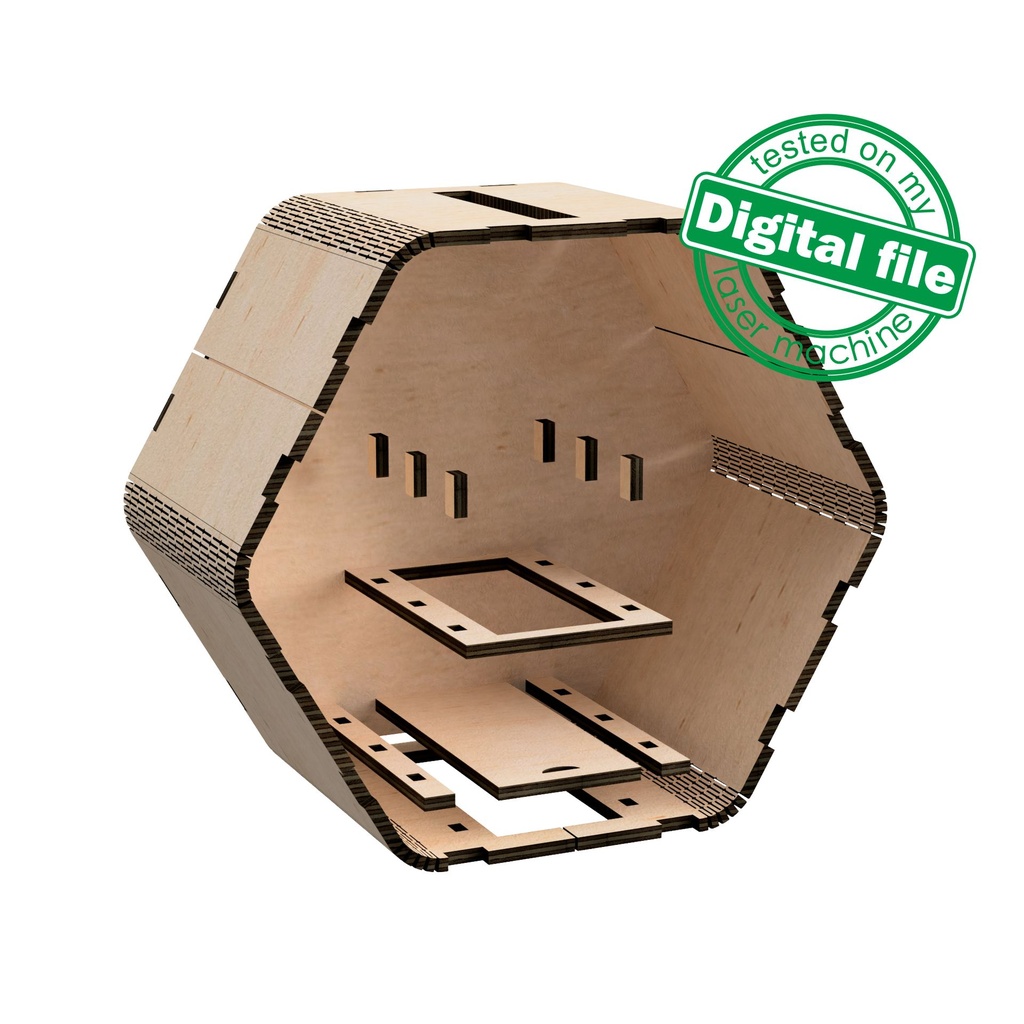 DXF, SVG files for cutting Piggy bank, personalized money box, Travel fund, Nursery decor, Laser or plotter, Two Material 1/8''(3mm) and 2mm