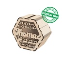 DXF, SVG files for cutting Piggy bank, personalized money box, Travel fund, Nursery decor, Laser or plotter, Two Material 1/8''(3mm) and 2mm