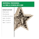 DXF, SVG files for laser, DIY Marquee Star Light, Lightbox Romantic in the city, Shadow Box, Glowforge, Material 1/8 inch (3 mm) or 4 mm