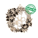 DXF, SVG files for laser Layered Wreath, Religious Easter, Spring Decor, Cross, Lilies, Rosehip Flowers, Door sign,material of any thickness