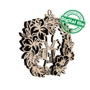 DXF, SVG files for laser Layered Wreath, Religious Easter, Spring Decor, Cross, Lilies, Rosehip Flowers, Door sign,material of any thickness
