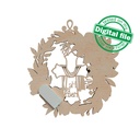 DXF, SVG files for laser Layered Wreath, Religious Easter, Spring Decor, Cross, Lilies, Rosehip Flowers, Door sign,material of any thickness