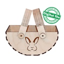 DXF, SVG files for laser Wooden basket, Flexible handles turn easily, box for Eggs, Sweets, Flowers, Petals, gifts, Material 1/8'' (3.2 mm)