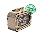 DXF, SVG files for laser cutting Travel Fund Suitcase, Adventure Piggy bank, Money Box, Vacation Fund, Travel Savings, Table Decoration
