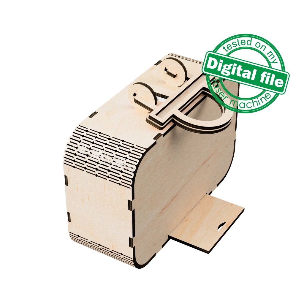 DXF, SVG files for laser cutting Travel Fund Suitcase, Adventure Piggy bank, Money Box, Vacation Fund, Travel Savings, Table Decoration
