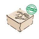 DXF, SVG files for laser hinged lid box, flower heart, love doves, bridesmaid gift, february 14, valentines day, memorable gifts, engagement