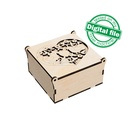 DXF, SVG files for laser hinged lid box, flower heart, love doves, bridesmaid gift, february 14, valentines day, memorable gifts, engagement