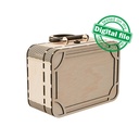 DXF, SVG files for laser Retro Wooden Suitcase, Vintage Handmade clutch, flexible plywood, Living hinge, Glowforge, Material 1/8'' (3.2 mm)